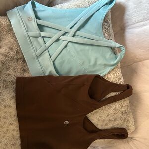 Lululemon Size 2 Tank Tops brown & blue Bundle